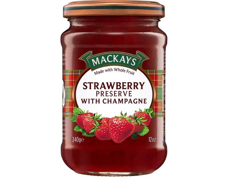 Compota Mackays Morango E Champanhe 340 g