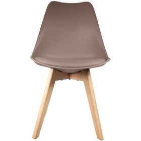 Conjunto De 4 Cadeiras Com Assento Acolchoado Scan Taupe