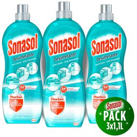 Lava Tudo Líquido Brilhante Multiusos Sonasol 3 X 1,1 Lt