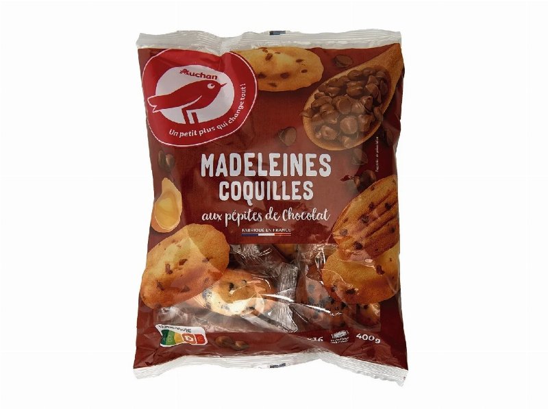 Madalenas Em Concha Auchan Com Pepitas De Chocolate 400 g