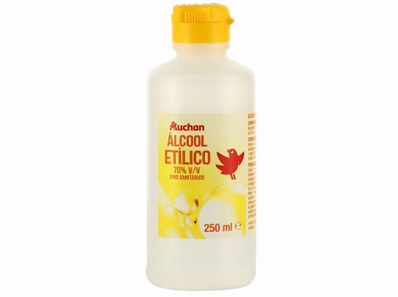 Álcool Auchan Etílico 70% Volume 250 ml