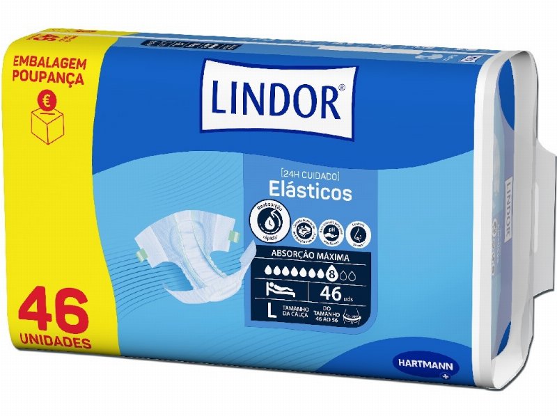 Fraldas Incontinência Tamanho G Lindor 46Un