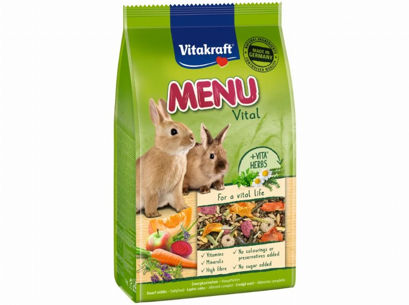 Mistura Para Coelho Anão Vitakraft Premium Menu Vita 1 kg