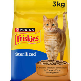 Ração Para Gato Adulto Esterilizado Peru E Legumes Purina Friskies 3 kg