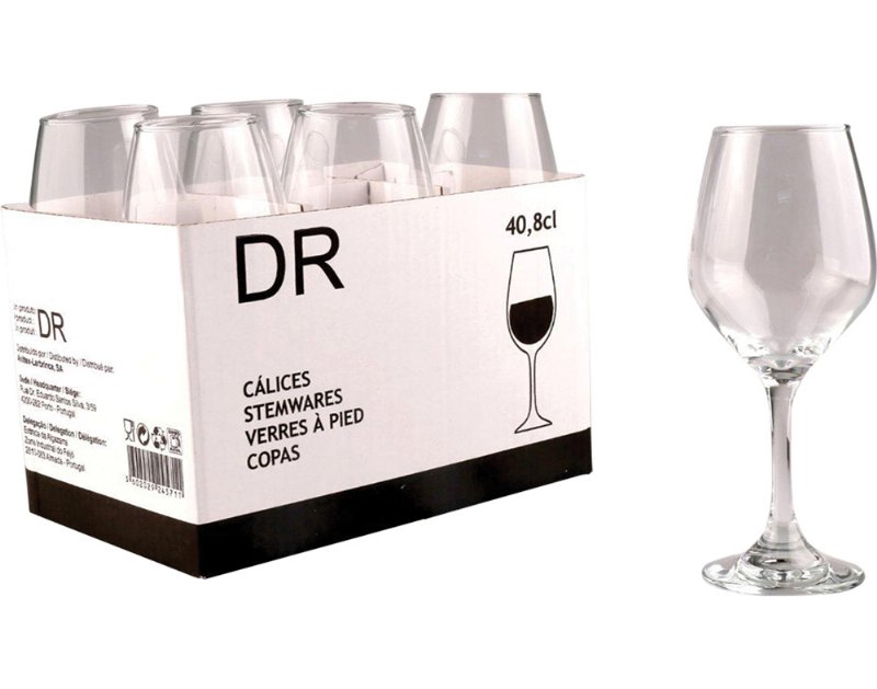 Conjunto De 6 Cálices Vidro 40.8 cl