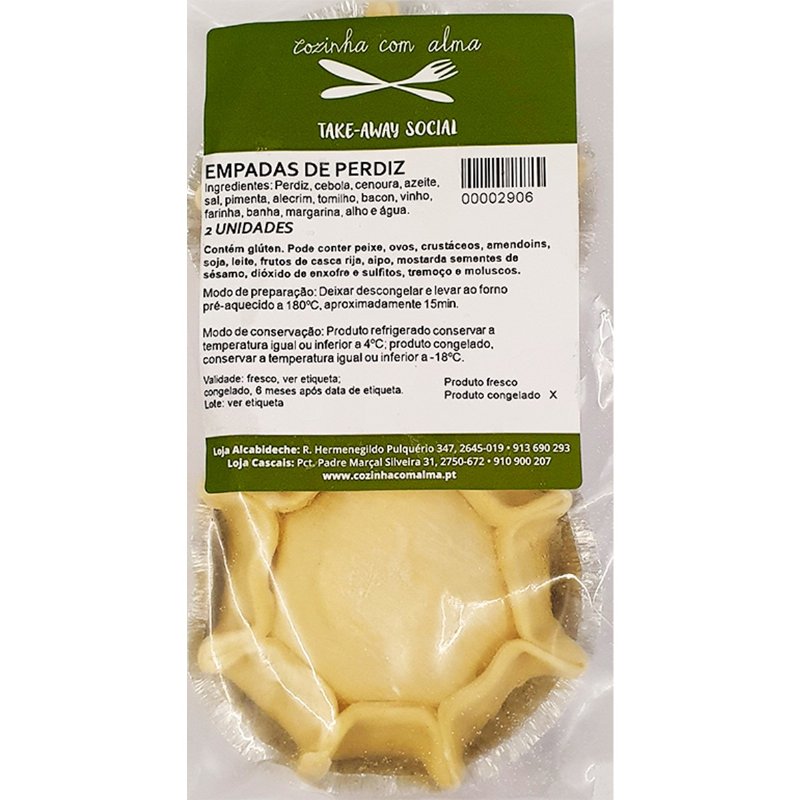 Empadas De Perdiz 1 Dose 2 Pessoas 400 g