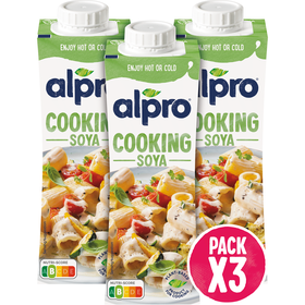 Creme Vegetal De Soja Para Culinária Alpro 3 X 250 ml