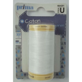 Linha Algodão Médio 300M Branco Prima