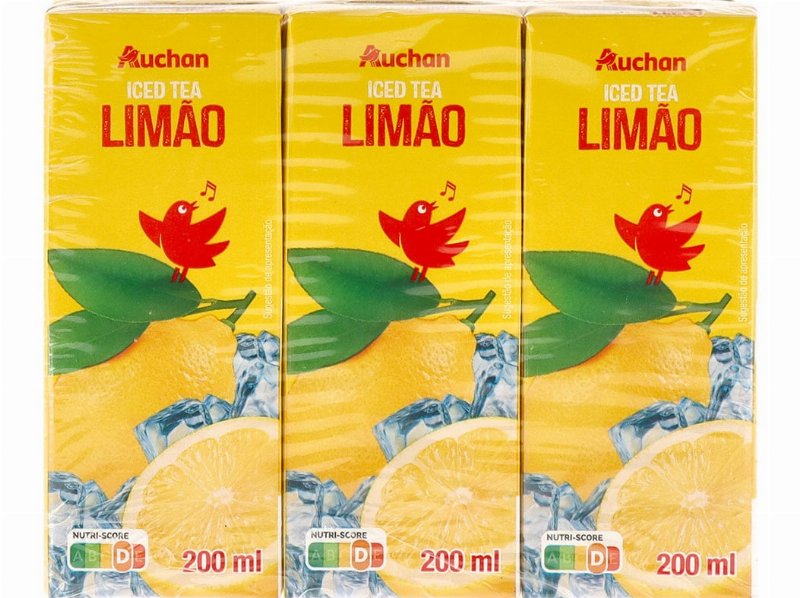 Ice Tea Auchan Limão 6X200 ml