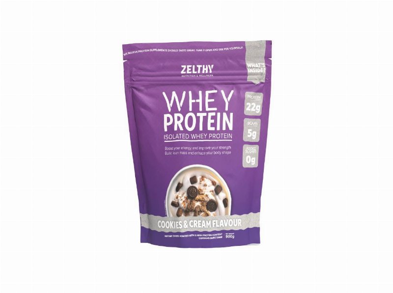 Proteina Whey Isolada Zelthy Cookies & Cream 900 g