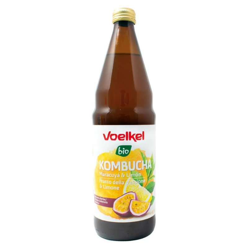 Kombucha De Maracujá E Limão Bio Voelkel 1Lit