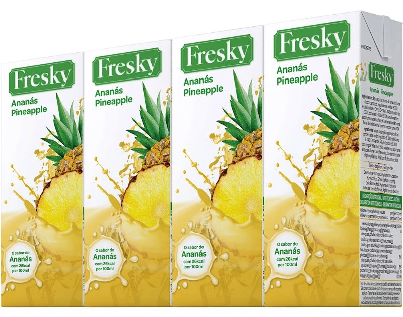 Bebida Fresky De Fruta Ananás 4X200 ml