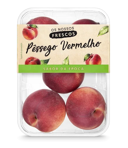 Pêssego Vermelho Embalado Nossos Frescos 0.5Kg