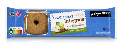 Biscoitos Argolas Integrais De Maçã E Canela Pingo Doce 0.1Kg