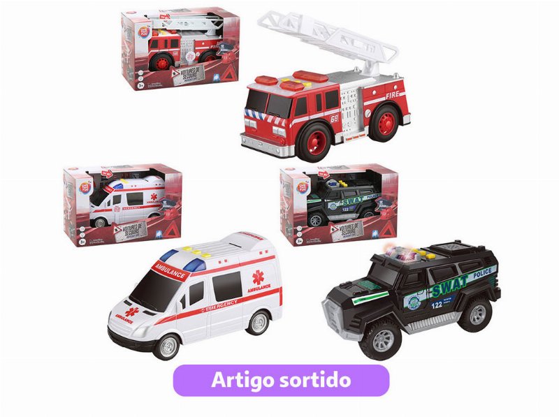 Carros Emergência One Two Fun 1/24 Modelos Sortidos