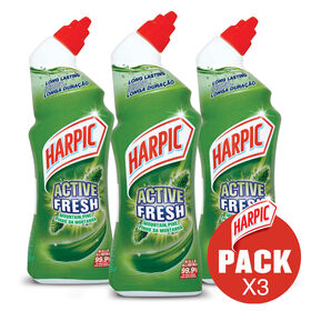 Abrasivo Sanitário Gel Active Fresh Pinho Harpic 3 X 750 ml