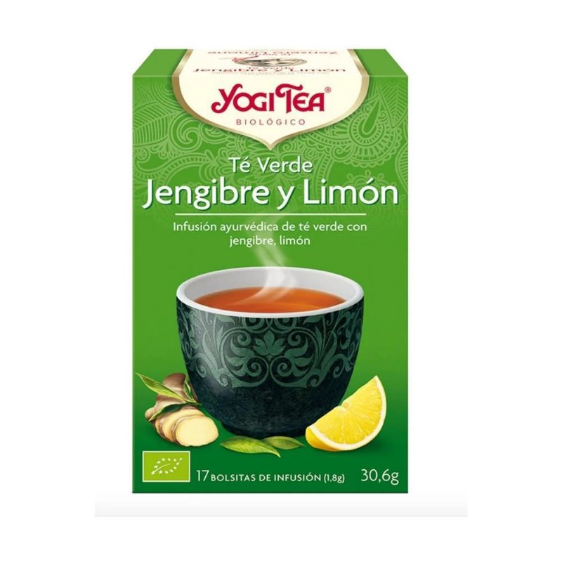 Yogi Tea Bio Cha Verde Gengibre Limao Plantas E Limão 17 Saq