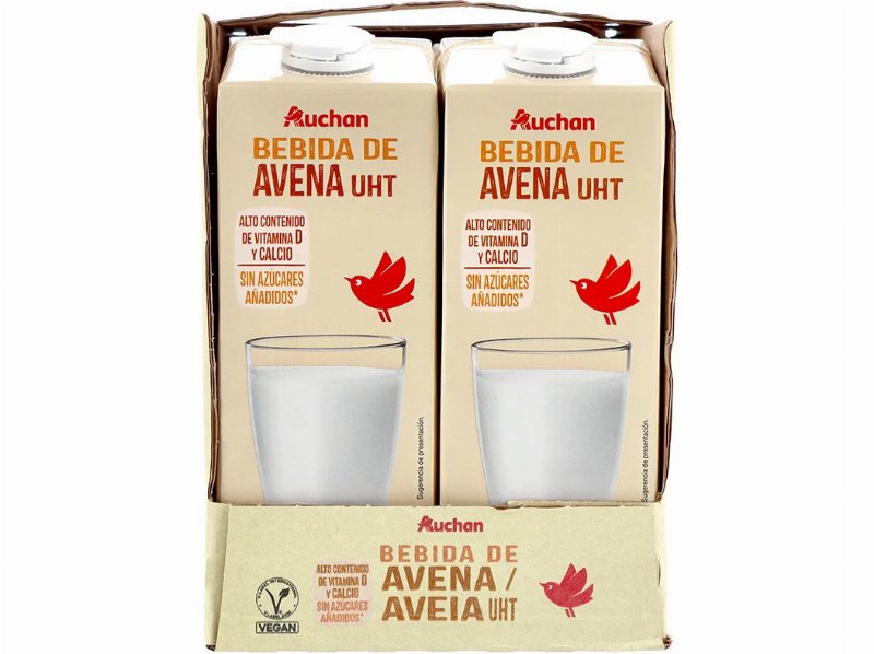 Bebida Aveia Auchan Sem Açucares Adicionados 6X1 l