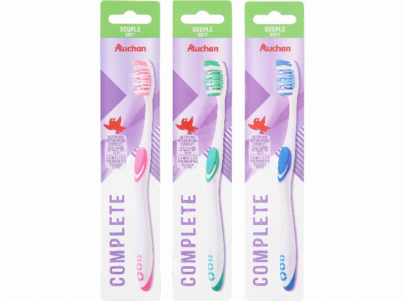 Escova Auchan Dentes Completa Suave 1Un