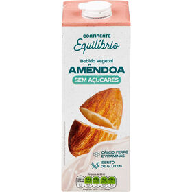 Bebida Vegetal De Amêndoa Sem Açúcar Continente Equilíbrio 1 Lt