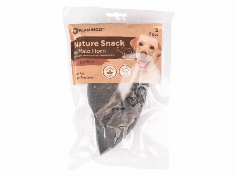 Snack Natural Cão Flamingo Chifre Búfalo Pequeno 2 Unidades