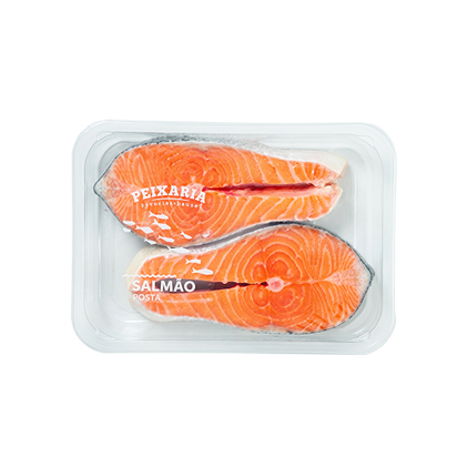 Postas De Salmão Fresco Embaladas Nossa Peixaria 0.45Kg