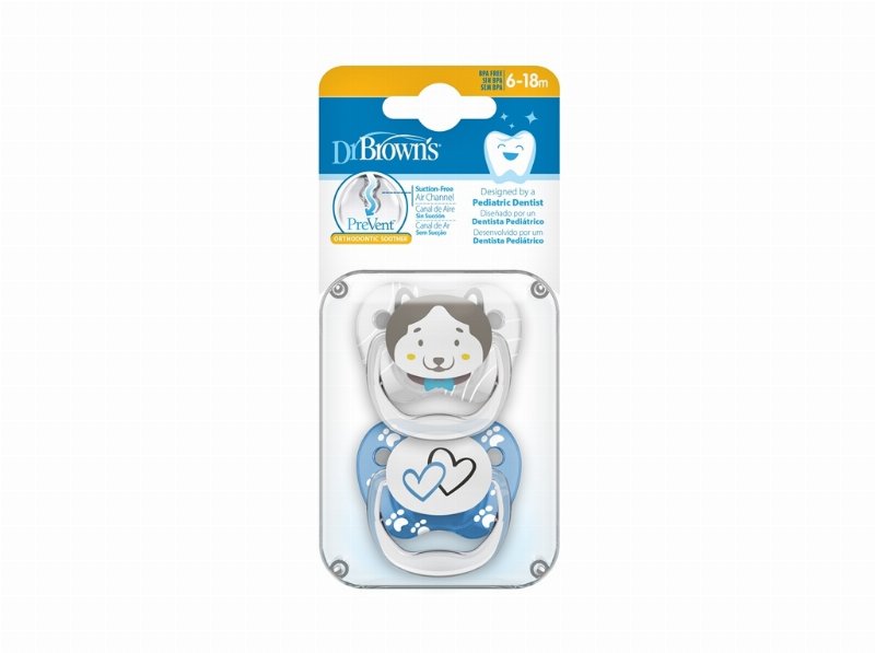Chupeta Dr. Brown's Prevent Azul 6-18M 2Un