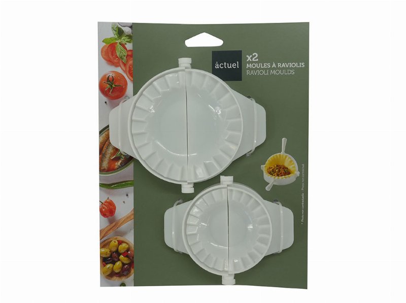 Conjunto 2 Moldes Para Dumplings Actuel Branco Em Plástico