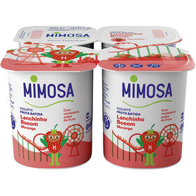 Iogurte Polpa Morango Infantil Lanchinho Booom Mimosa 480 gr (4 Un)
