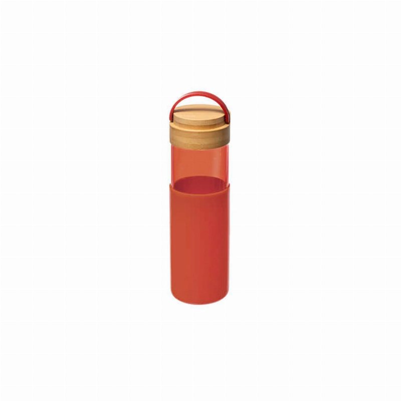 Hkh Garrafa Em Vidro E Silicone Rosa 0,55 l