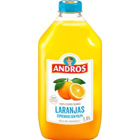 Sumo 100% Laranja Sem Polpa Andros 1,5 Lt