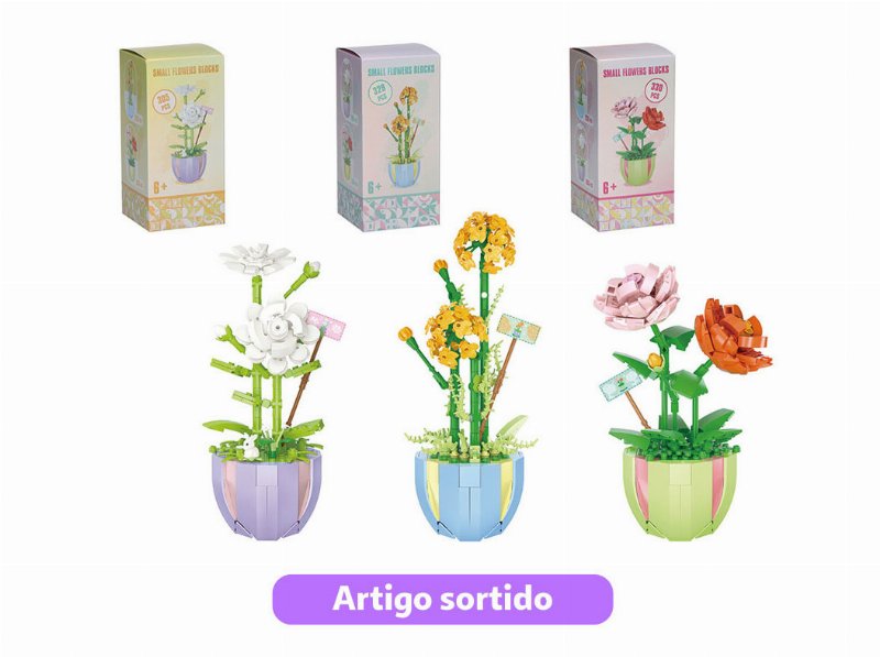 Peças Construção Flores Modelos Sortidos