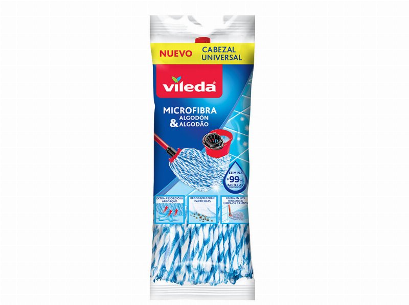 Recarga Esfregona Microfibra E Algodao Vileda