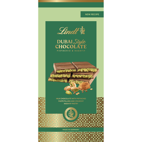 Tablete De Chocolate De Leite Com Pistácio Dubai Style Lindt 150 gr