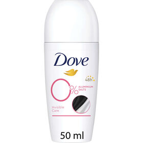 Desodorizante Roll On Invisible 0% Alumínio Dove 50 ml