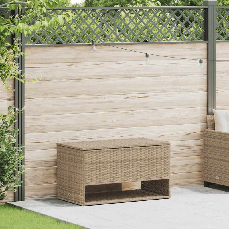 Hkh Caixa Para Almofadões De Exterior 100X55X55,5 Cm Vime Pe - Bege