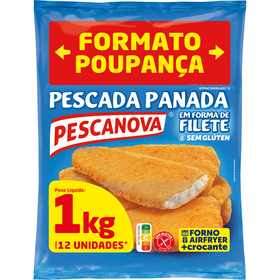 Filetes De Pescada Panados Sem Glúten Pescanova 1 kg (12 Un)