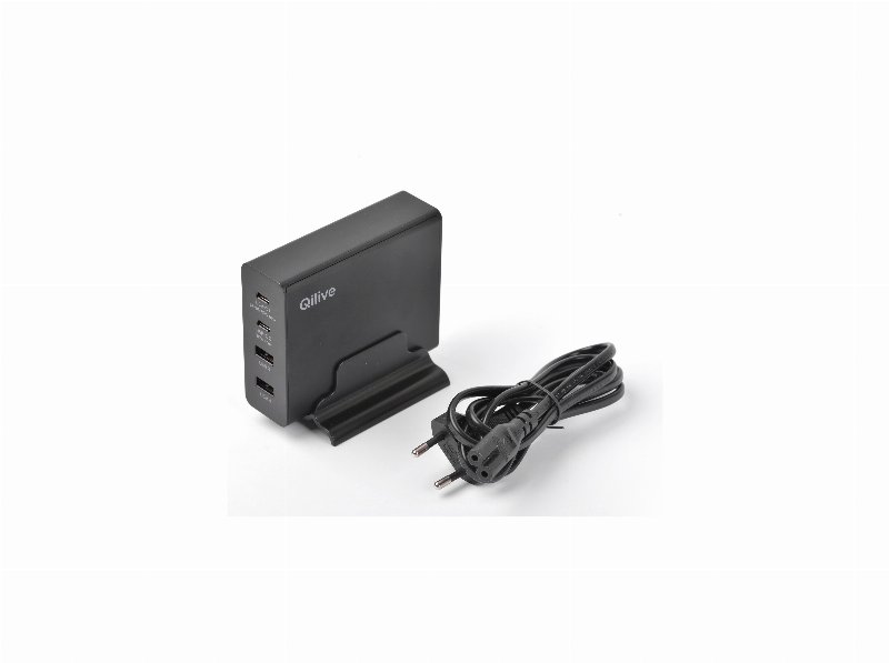 Carregador Ultrarápido Qilive 600148636 107W 2 Usbc+2 Usba