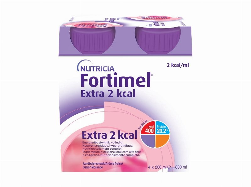 Suplemento Fortimel Extra 2Kcal Morango 4X200 ml