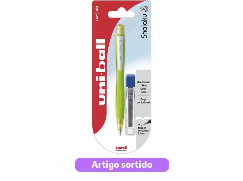 Lapiseira Shalaku Uni-Ball 0.7Mm Com Tubo De Minas Cores Sortidas