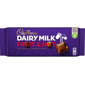 Tablete De Chocolate De Leite Fruit & Nut Cadbury 180 gr