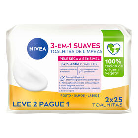 Toalhitas De Limpeza Biodegradáveis Nivea 50 Un