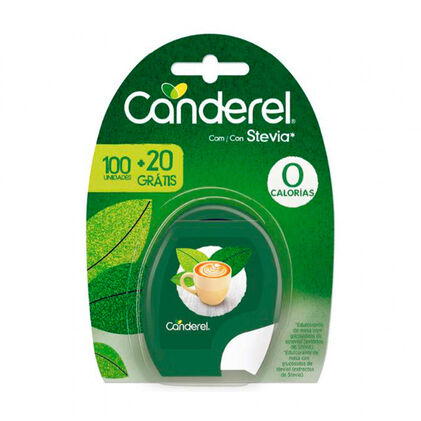 Adoçante Com Stevia Doseador 120 Pastilhas Canderel 0.009Kg