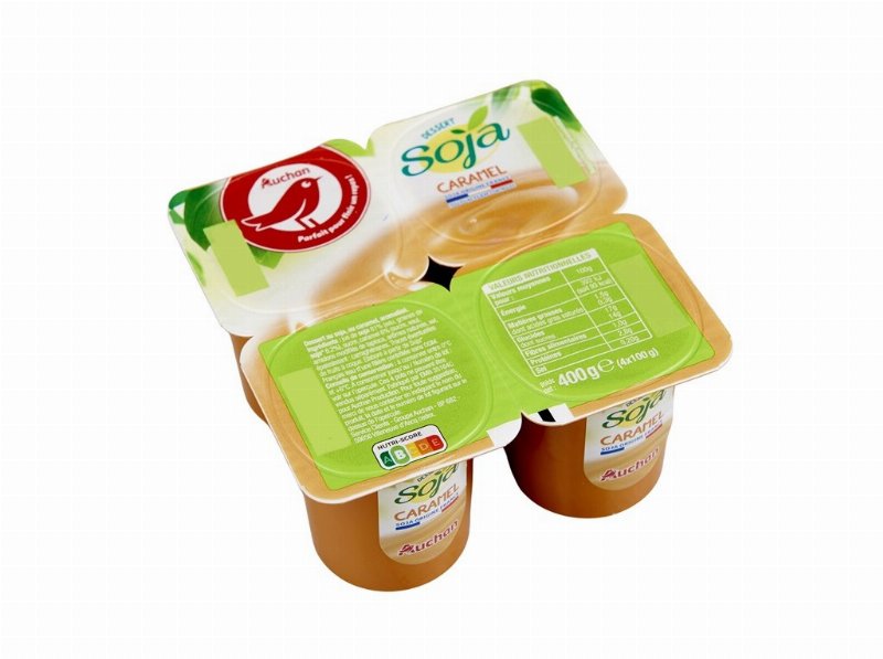 Sobremesa Auchan Soja Caramelo 4X100 g