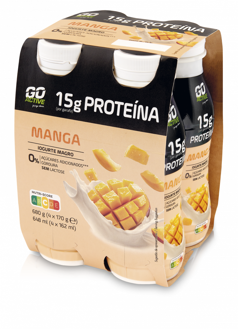 Iogurte Líquido Proteína Manga Pack 4 Go Active 0.17Kg