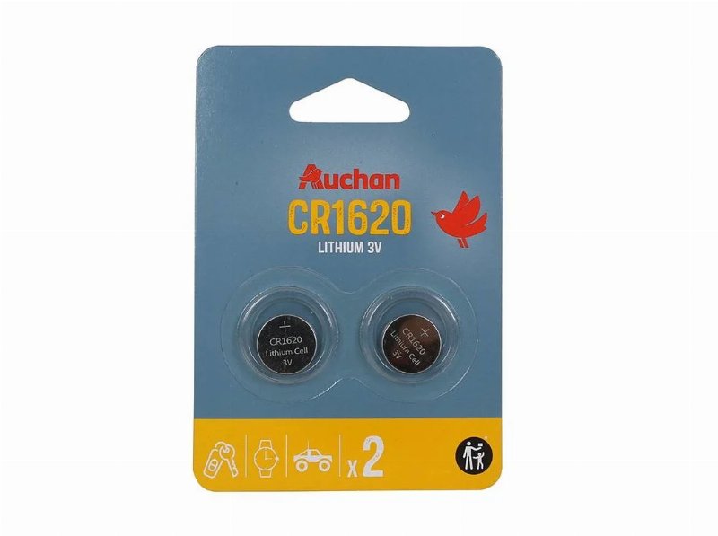 Pack 2 Pilhas Litium Auchan Standard Cr1620