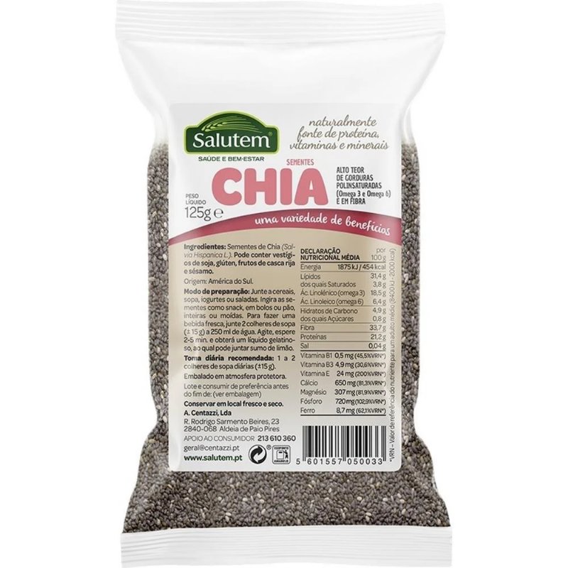 Sementes De Chia Salutem 125 g