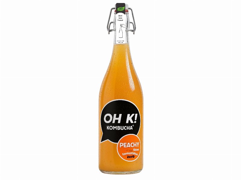 Kombucha Bio Oh K! Peachy 0% Açucar 750 ml