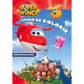 Super Wings - Livro De Colorir Com Autocolantes