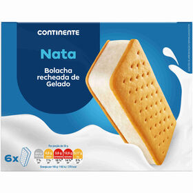 Gelado Sandwich De Nata Continente 6 X 100 ml